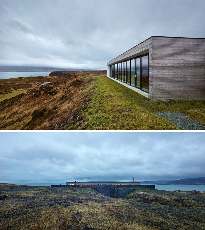 13 Totally Secluded Homes To Escape From The World // Overlooking Loch Dunvegan in Scotland is Cliff House, a secluded home designed by Dualchas Architects.
