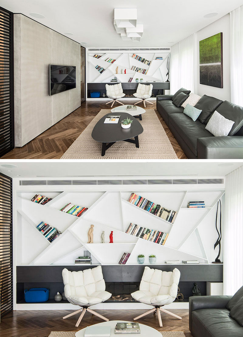 Design Idea - Angle Your Bookshelves For A Unique Artistic Design