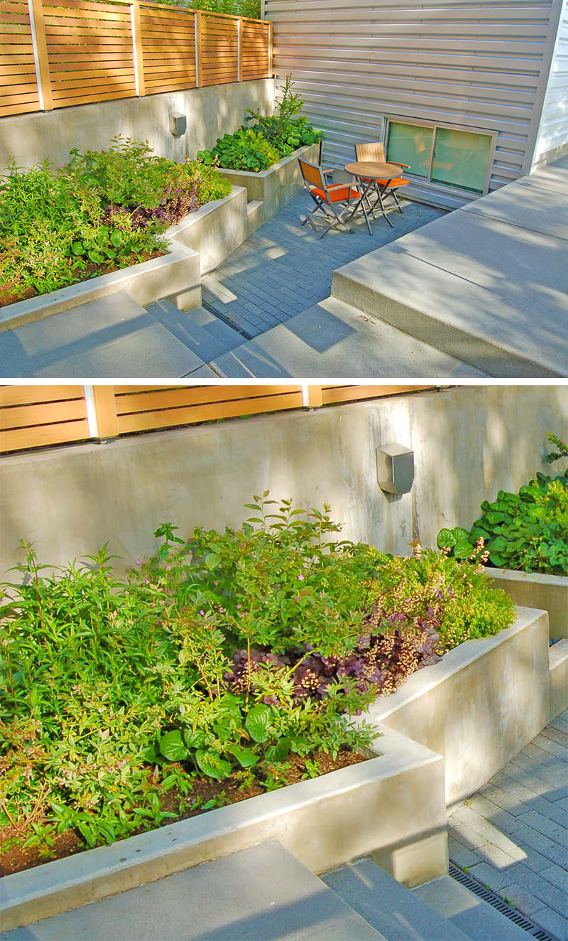 10 Excellent Examples Of BuiltIn Concrete Planters