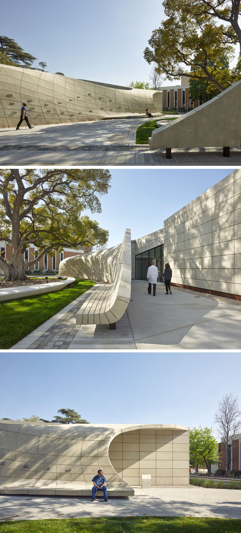 Belzberg Architects Have Designed A Serene Outdoor Sanctuary With Sculptural Concrete Seating