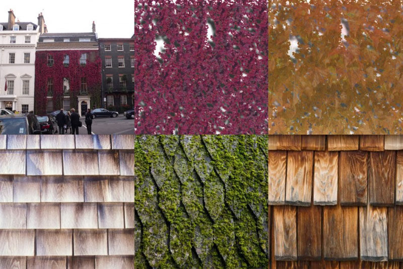 4080 folded aluminum leaves cover the facade of this home in London.