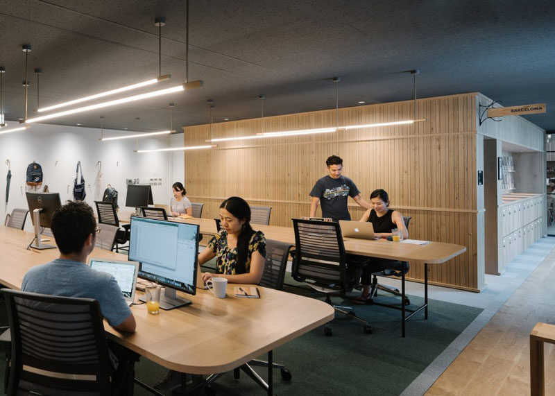 Take a look inside the new Airbnb offices in Tokyo, Japan.