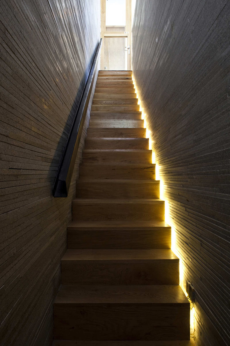 STAIR DESIGN IDEA - Include Hidden Lights To Guide You At Night And To Highlight The Design Of The Staircase