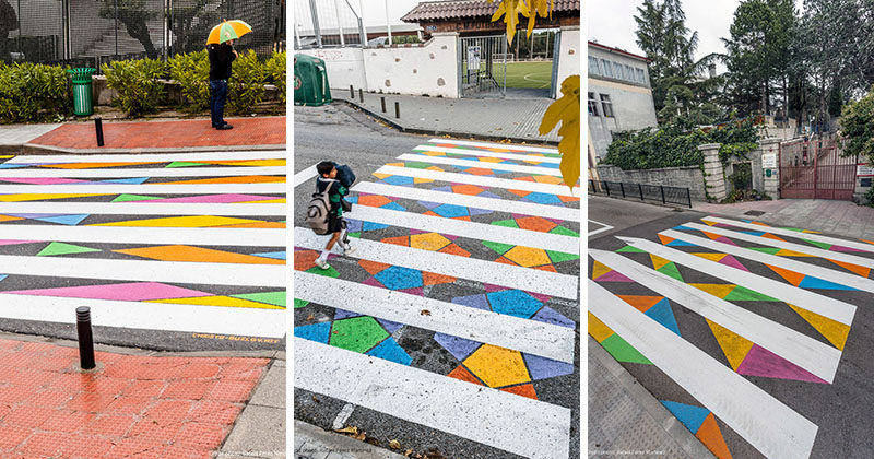 Colorful And Artistic Crosswalks Are Showing Up On The Streets Of Madrid