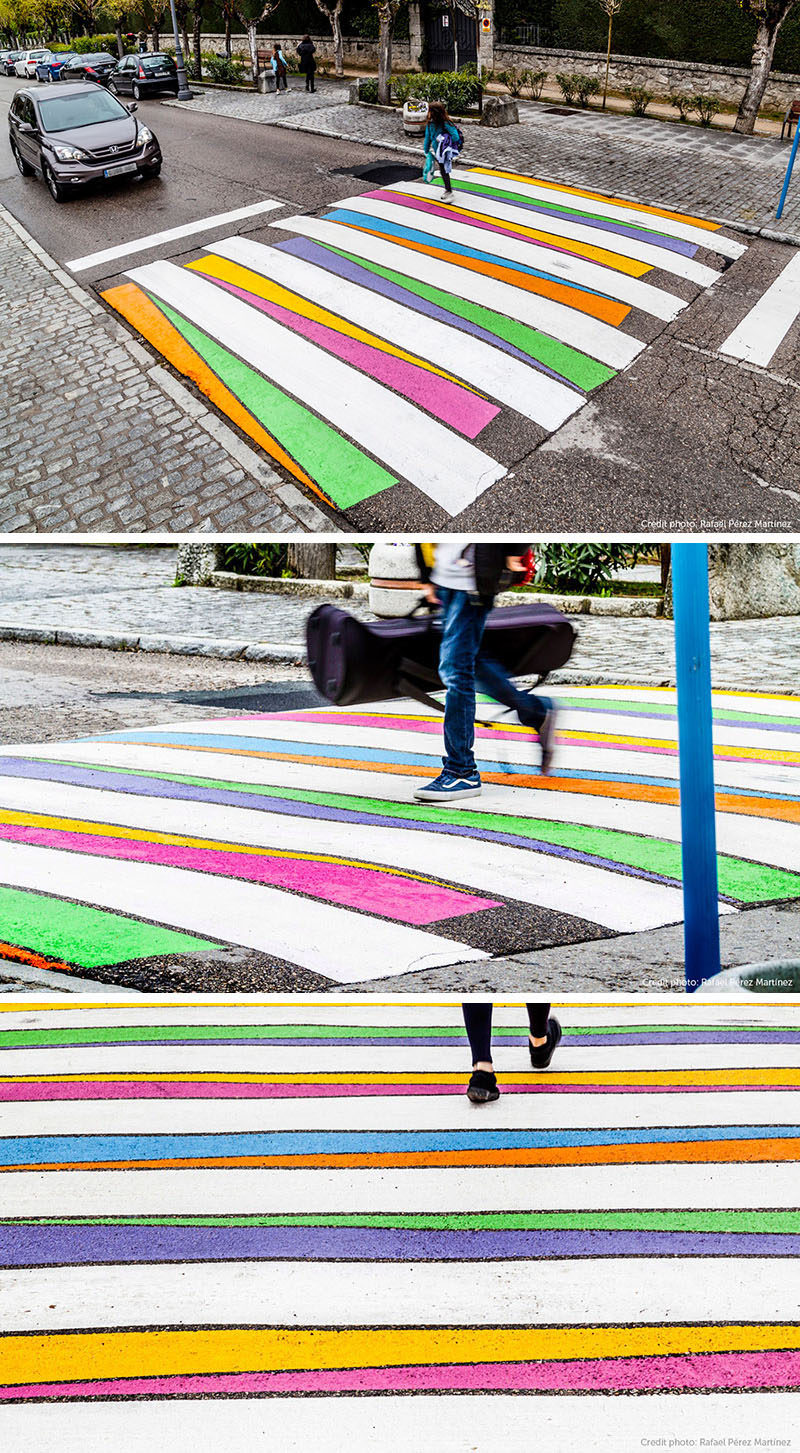 Colorful And Artistic Crosswalks Are Showing Up On The Streets Of Madrid