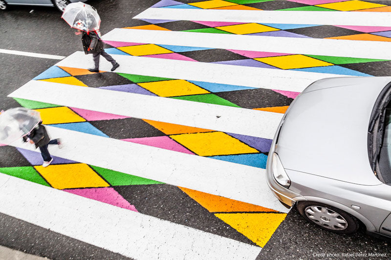 Colorful And Artistic Crosswalks Are Showing Up On The Streets Of Madrid