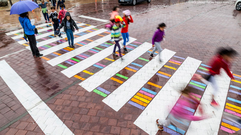 Colorful And Artistic Crosswalks Are Showing Up On The Streets Of Madrid