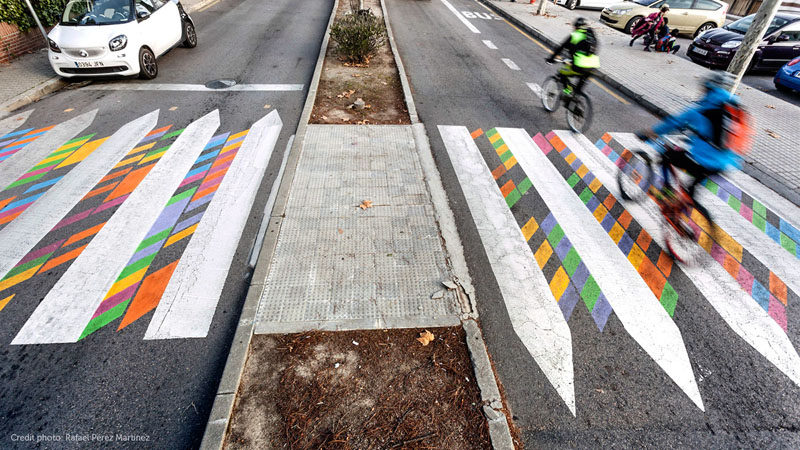 Colorful And Artistic Crosswalks Are Showing Up On The Streets Of Madrid