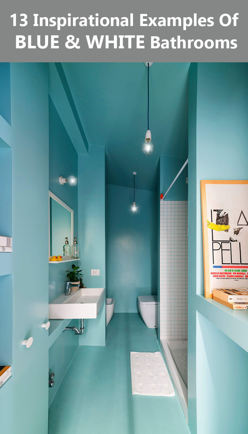 13 Inspirational Examples Of Blue And White Bathrooms