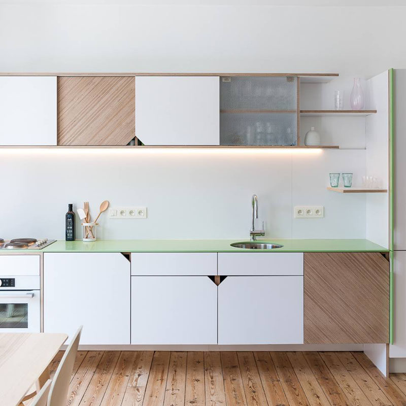 Kitchen Design Idea - Cabinet Hardware Alternatives // Cut Outs -- Cut outs can be done in a number of different ways to create various looks on the front of your cabinets. You can go with small finger holes, square openings or get artistic and create a unique design like stars.