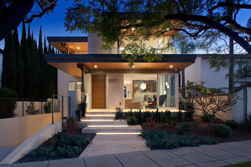 Located across the road from a small public park in Coronado, California, is this contemporary home designed by Christian Rice Architects, for a busy couple that wanted an open, airy, and bright place to relax in.