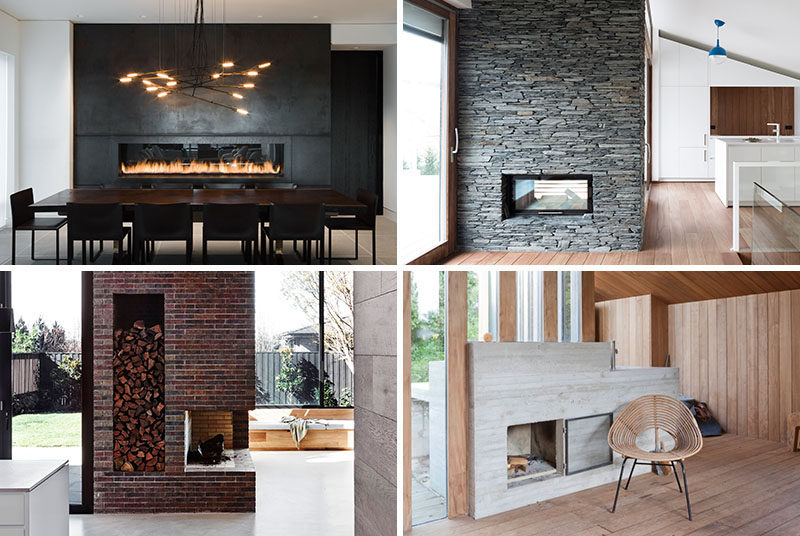 Fireplace Design Idea - 6 Different Materials To Use For A Fireplace Surround #FireplaceSurround #FireplaceIdeas #SteelFireplaceSurround