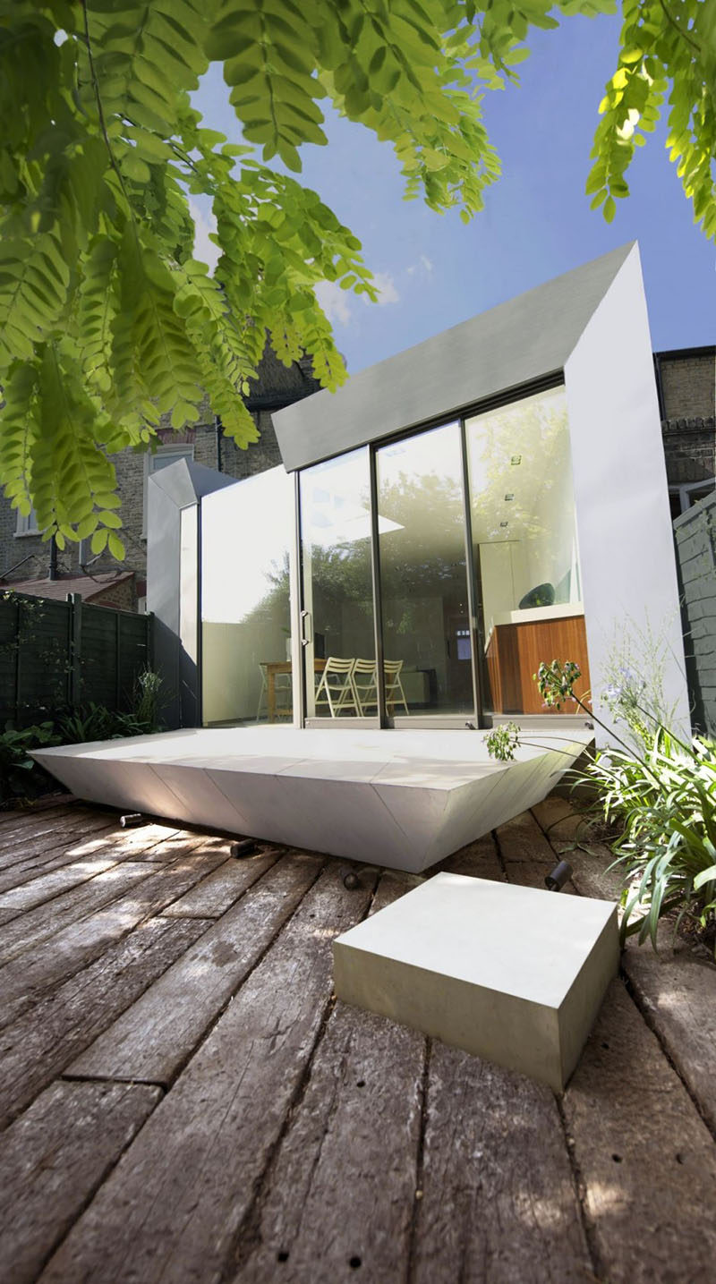 This contemporary house extension is attached to a home in Hammersmith, London.