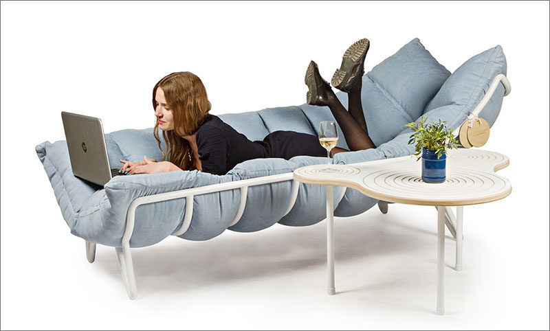 The Inchworm, a sun lounger designed by Alexandra Knyazevoy.