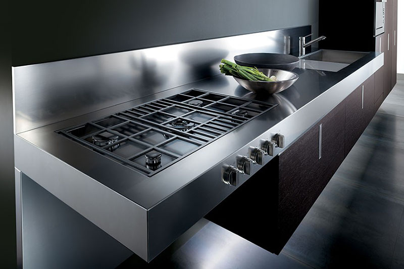 Kitchen Design Idea Integrated Cooktop Counter