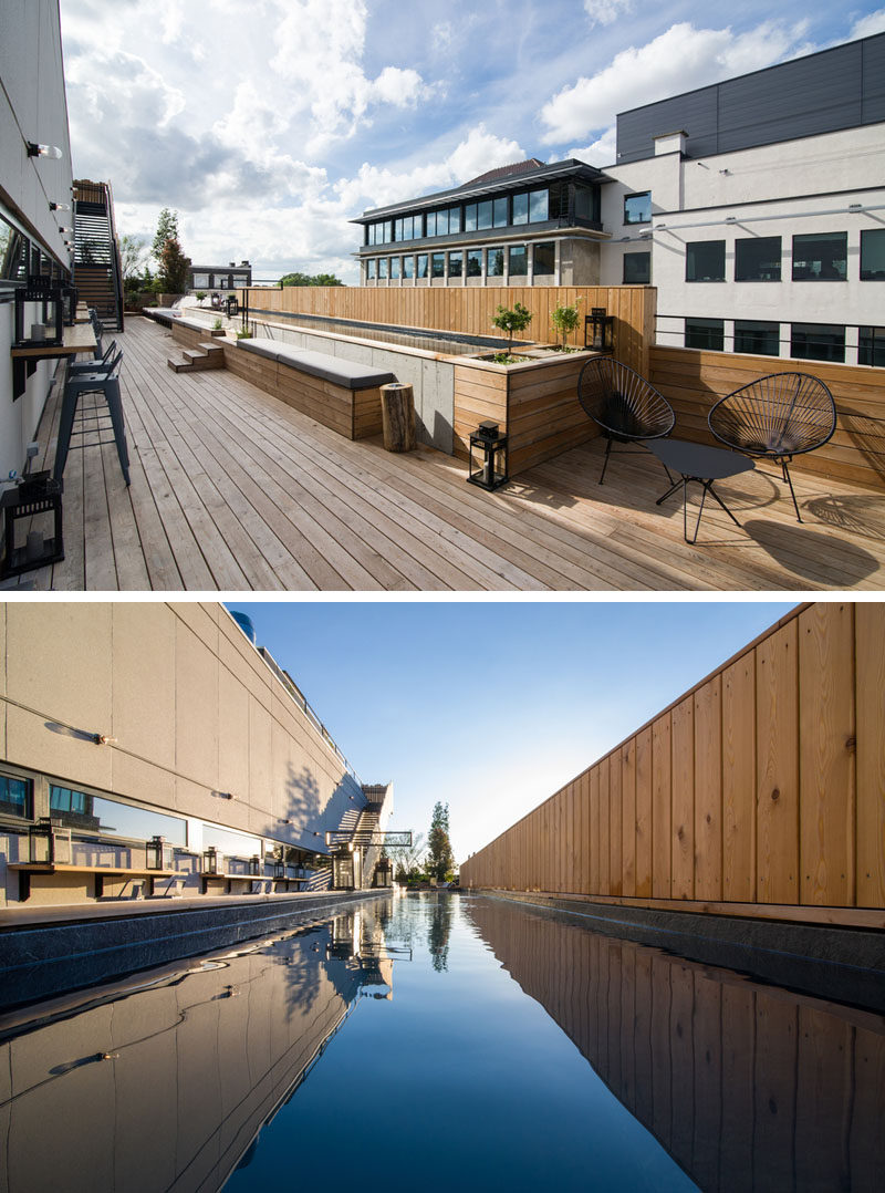 The Jam Hotel in Brussels has a rooftop terrace and pool area.