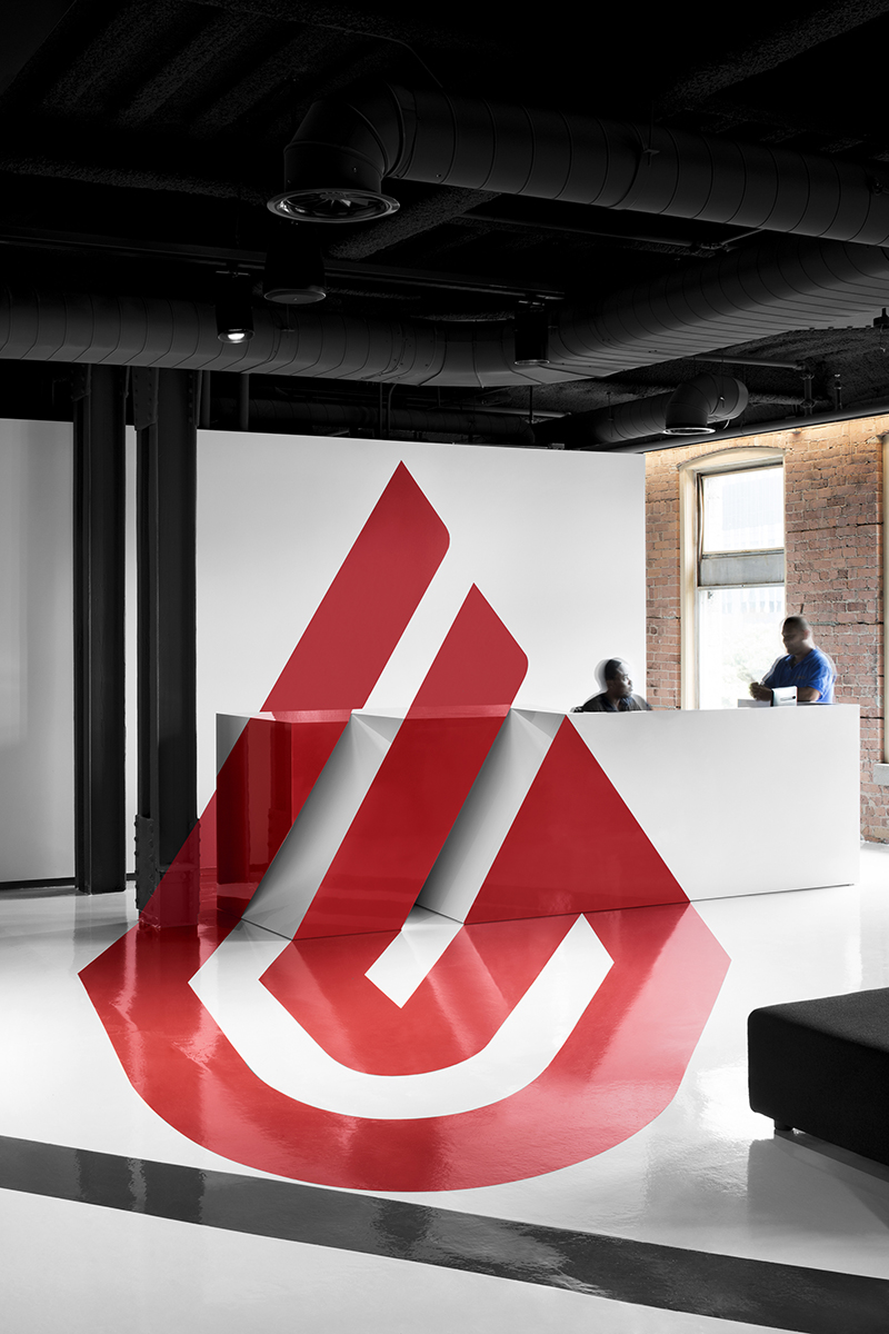 The Front Desk At This Office Has A Logo On It That Can Only Be Seen If