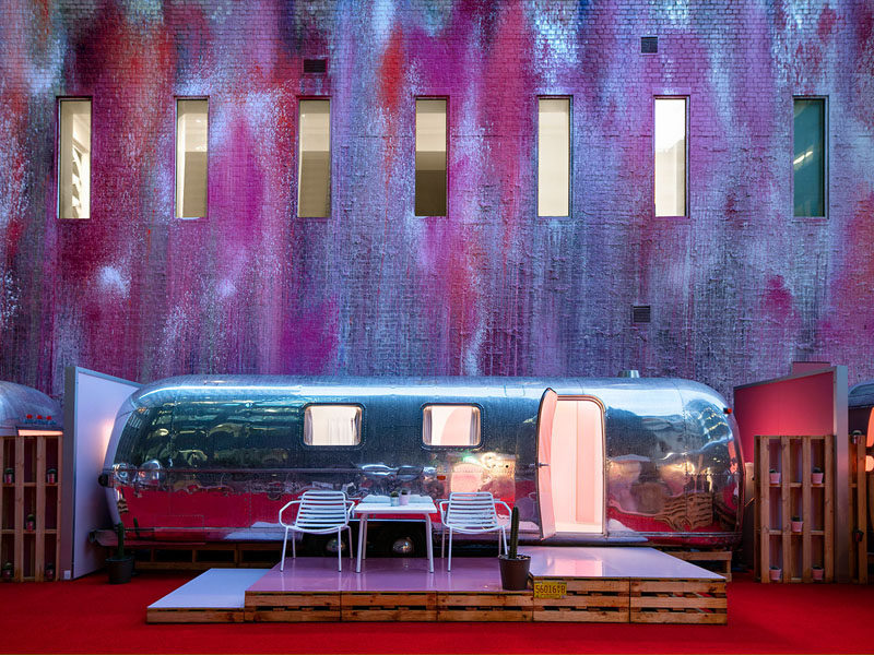 You can stay in an Airstream at this rooftop boutique hotel in Melbourne, Australia.