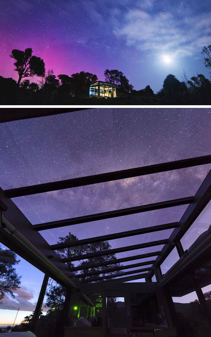 You can hike to and stay in a secluded glass hotel room in the middle of a valley in New Zealand.