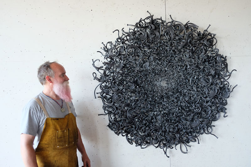 American Sculptor John Bisbee Makes His Pieces Out Of Steel Nails