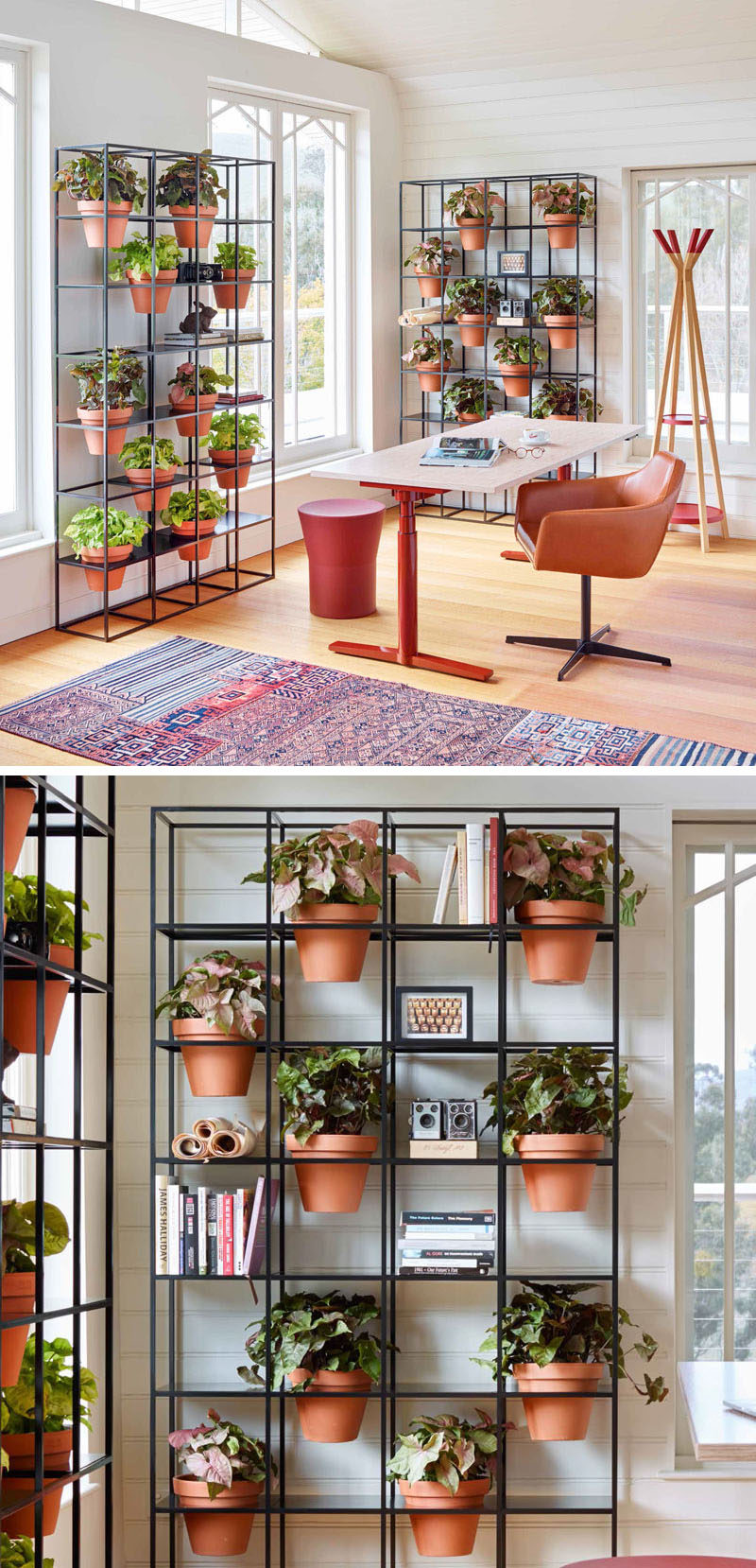 This standalone room divider is perfect for creating a vertical garden.