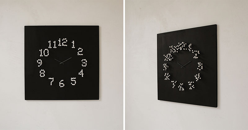 This Wall Clock Changes Shape When You Walk Around It
