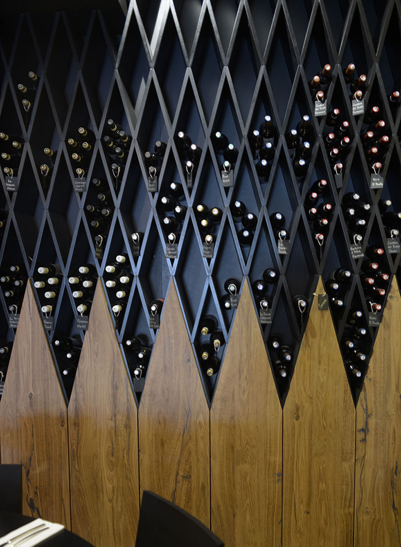 Wine Rack Idea - This restaurant in Malta has a floor-to-ceiling, wall-to-wall wine library.