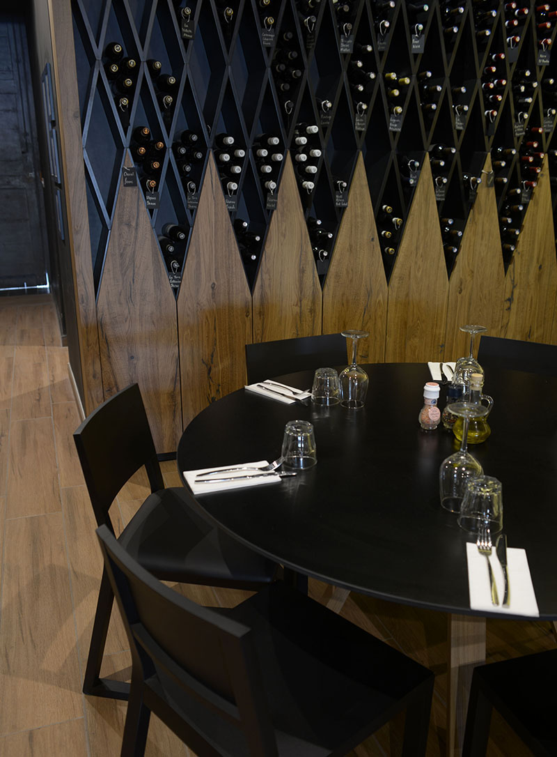 Wine Rack Idea - A Wine Wall Made Of Diamond Shaped Shelves