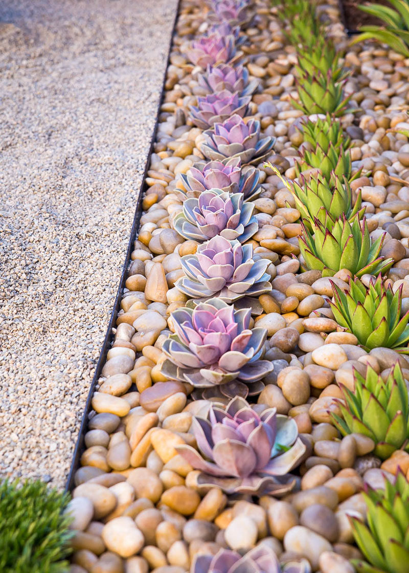 Plant life connects you to nature and aids in the process of relaxation. Including low maintenance plants, like succulents, in your zen garden helps create feelings of calmness and serenity.#ZenGarden #RockGarden #GardenIdeas #PatioIdeas #Landscaping #LandscapeIdeas #LowMaintenanceGarden