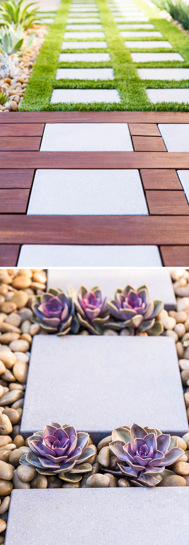 Include pavers in your zen garden design to allow you the pleasure of wandering through your garden without trampling your plants. #ZenGarden #RockGarden #GardenIdeas #PatioIdeas #Landscaping #LandscapeIdeas #LowMaintenanceGarden