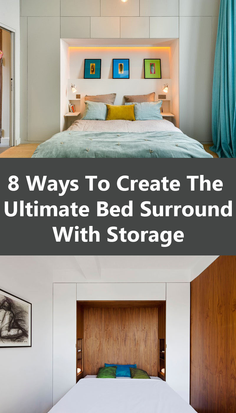 Bedroom Design Ideas - 8 Ways To Create The Ultimate Bed Surround With Storage // 