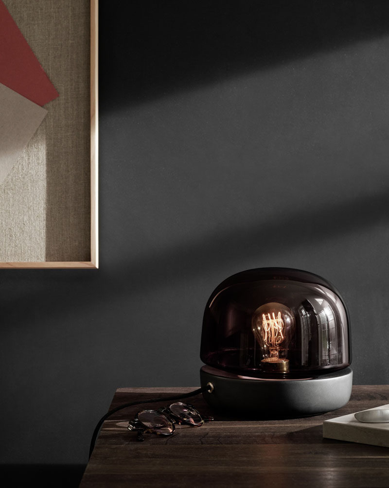 12 Bedside Table Lamps To Dress Up Your Bedroom // Stone Lamp designed by Norm Architects. Manufactured by Menu.