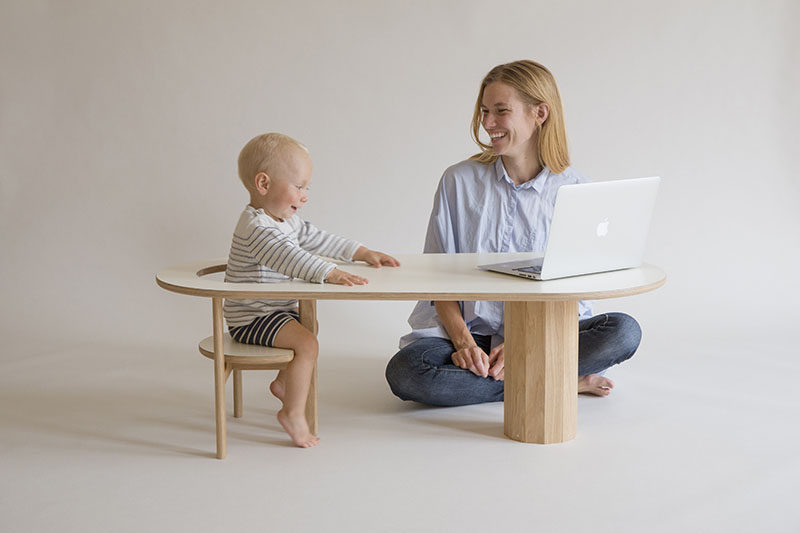 Designer Kunsik Choi has created Boida, a coffee table that doubles as a seat for the little ones in your life or as a magazine / book holder.