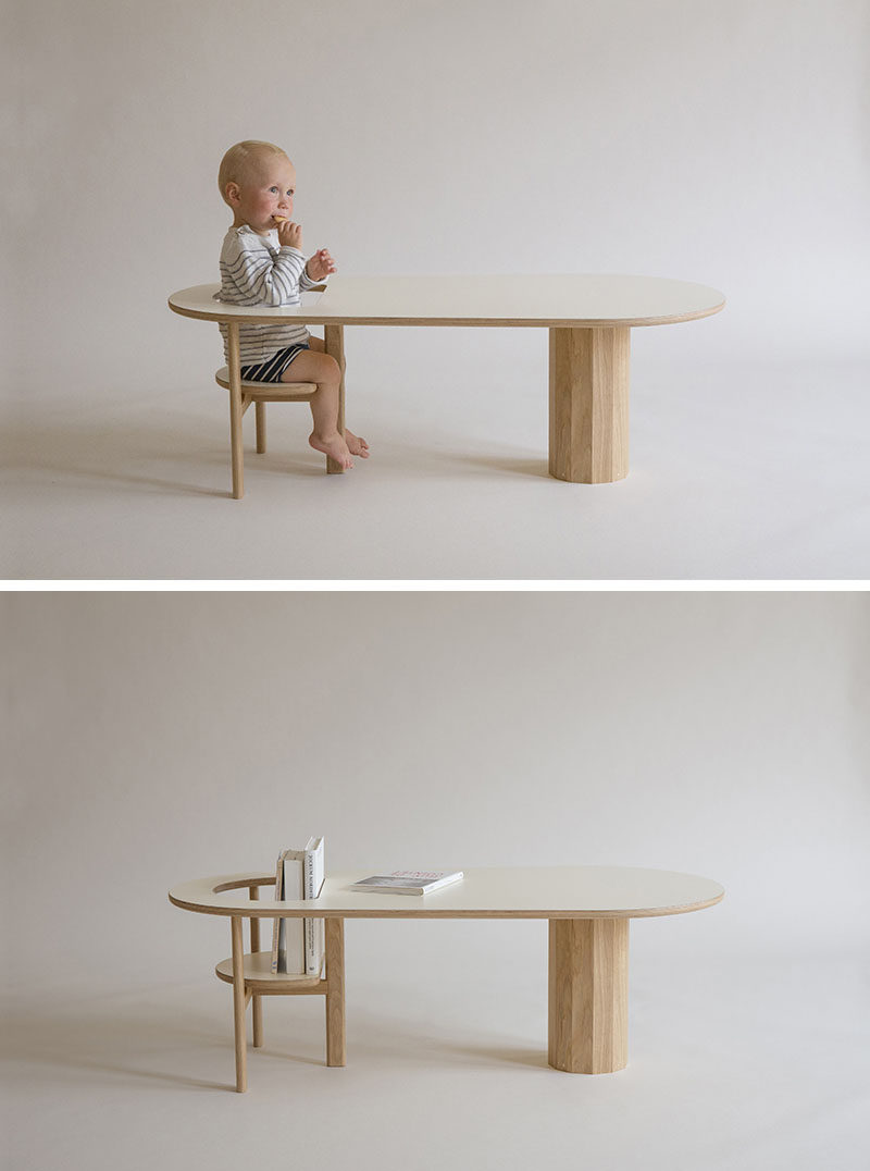Designer Kunsik Choi has created Boida, a coffee table that doubles as a seat for the little ones in your life or as a magazine / book holder.