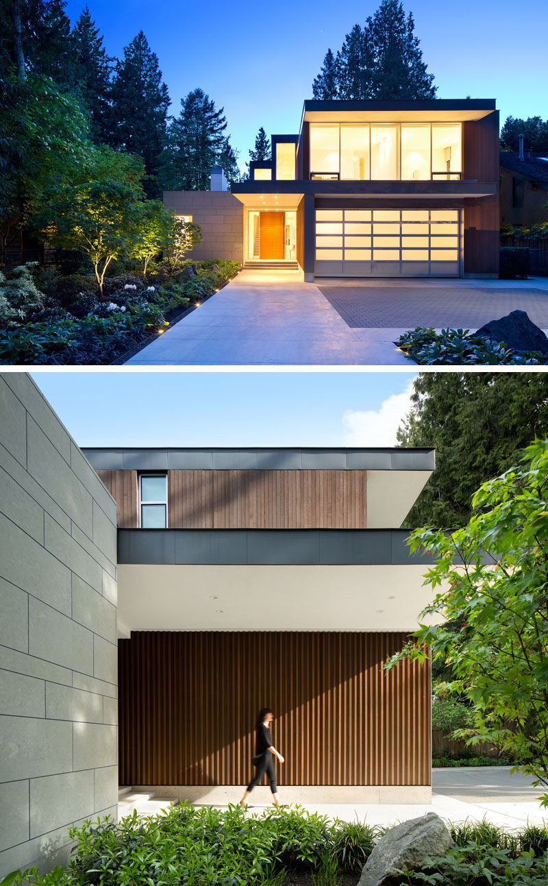 James K.M. Cheng Architects have designed this house in Vancouver, Canada, that is positioned on a lot 350 feet in length and is surrounded by mature evergreen trees and high garden hedges.