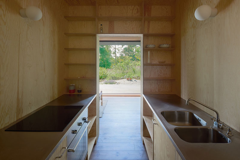 Simple materials have been used in the design of this summer house in Sweden.