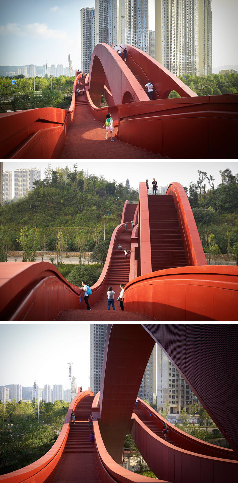 The Lucky Knot Bridge was inspired by a traditional Chinese knot.