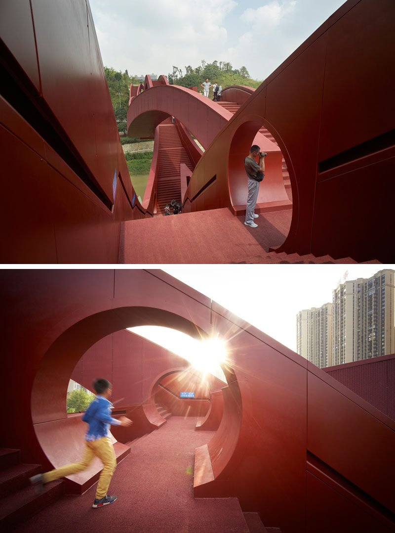The Lucky Knot Bridge was inspired by a traditional Chinese knot.