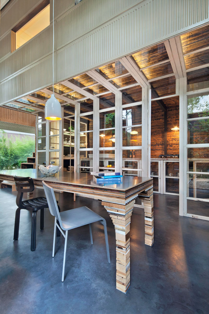 Dining table inspiration...mix and match chairs to create a unique look.
