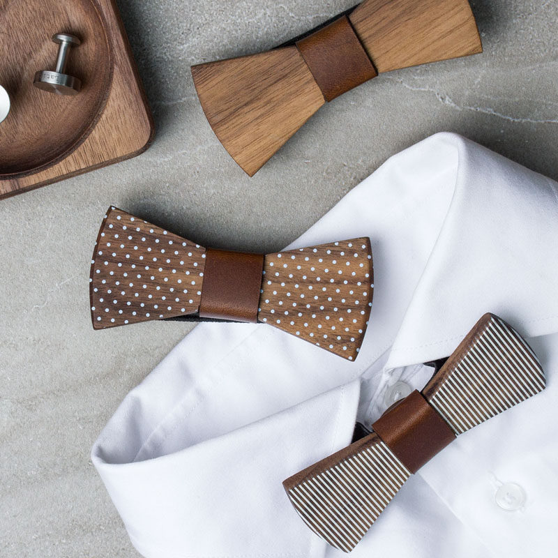 The Ultimate Gift Guide For The Modern Man (40+ Ideas!) // Wooden Bow Ties