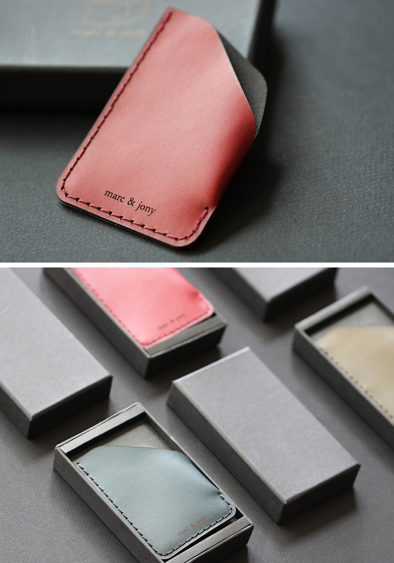 The Ultimate Gift Guide For The Modern Man (40+ Ideas!) // A Super Thin Minimalist Leather Card Wallet