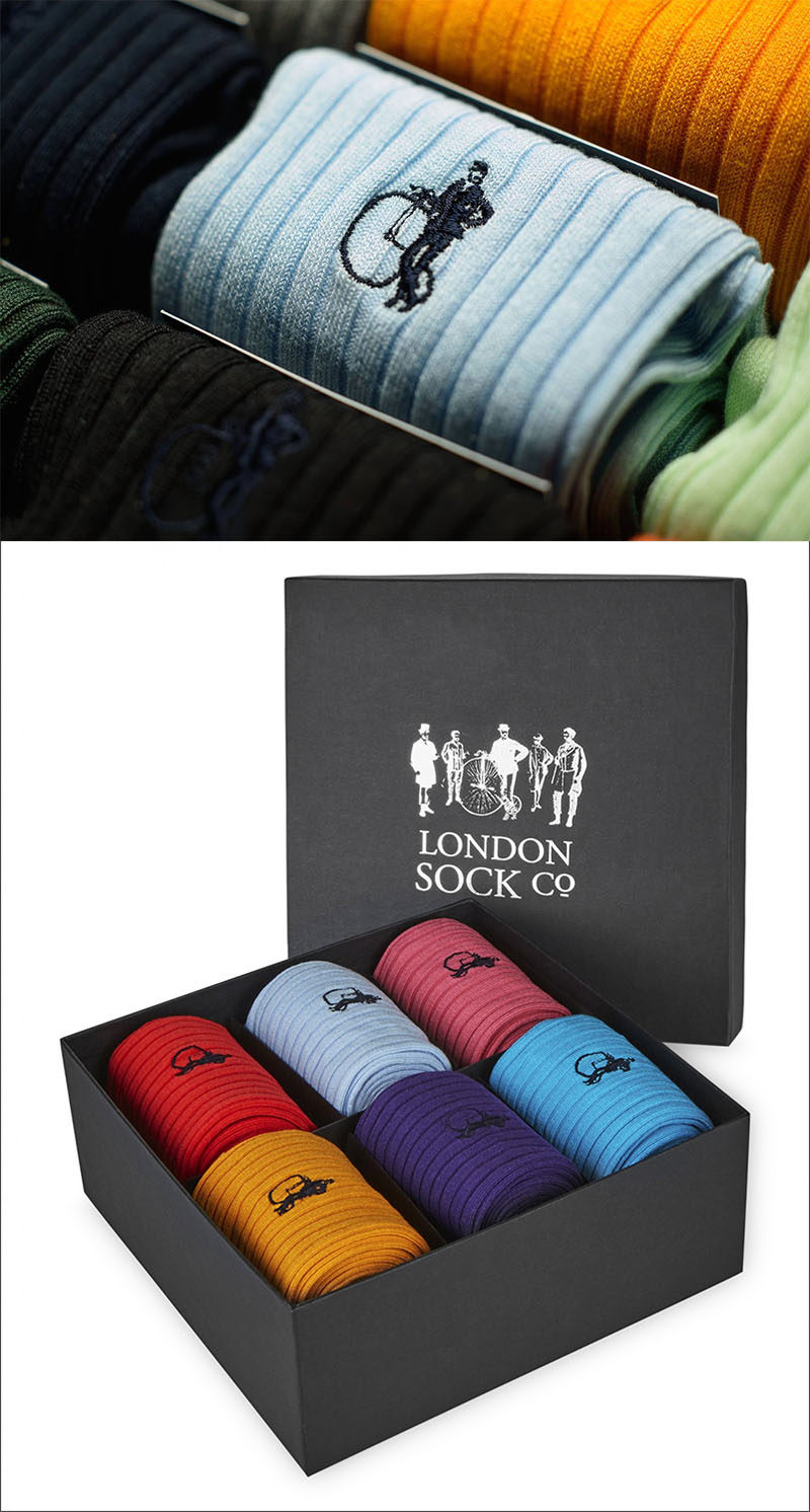 The Ultimate Gift Guide For The Modern Man (40+ Ideas!) // Contemporary Plain Colorful Socks