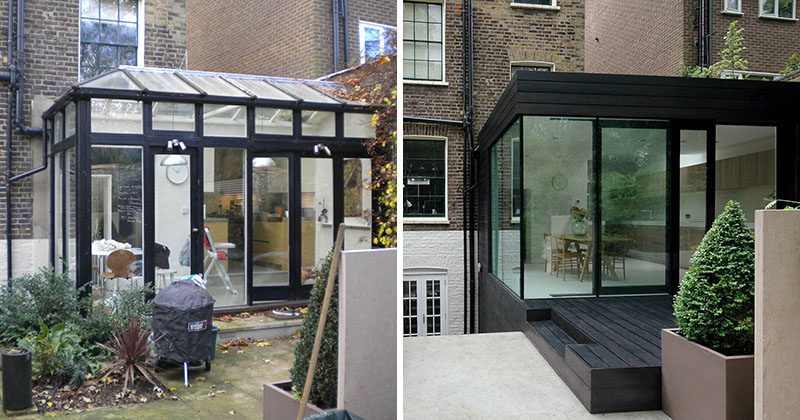 Before And After House Extension - from cold and leaky conservatory to modern and open.