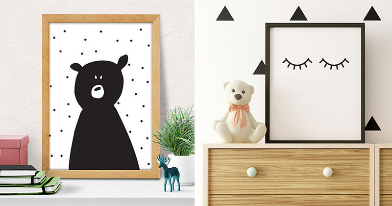 15 Modern Nursery Art Prints To Dress Up Your Child's Walls // Until you can fill your child's walls with their own masterpieces, decorating a nursery with modern art prints of cute animals, whimsy illustrations, or calm colors is the best way to go. #NurseryArt #KidsArt #NurseryDecor #ModernNurseryArt #NurseryArtPrints