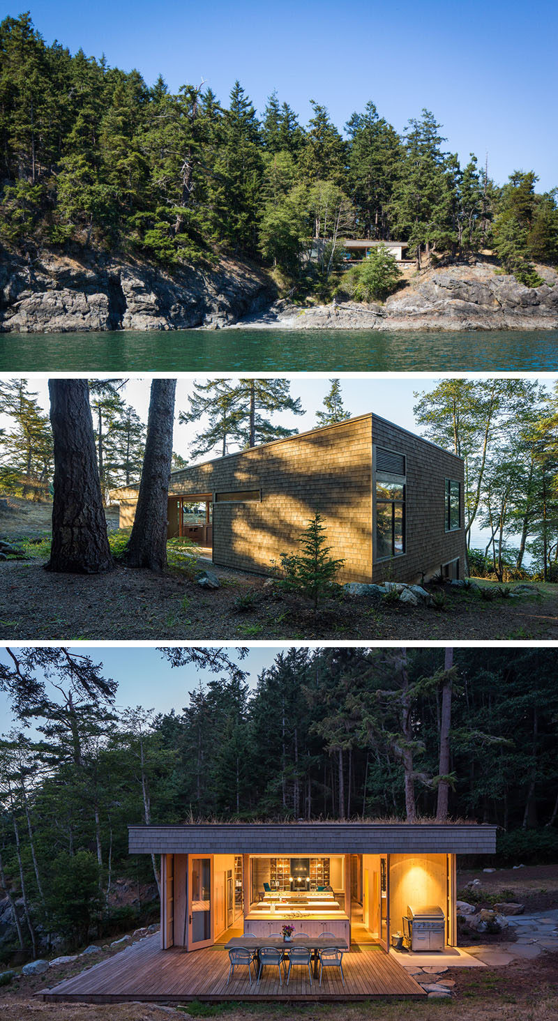 20 Awesome Examples Of Pacific Northwest Architecture // Wood shingles on the side of this home protect it from the elements and help it blend into its environment.