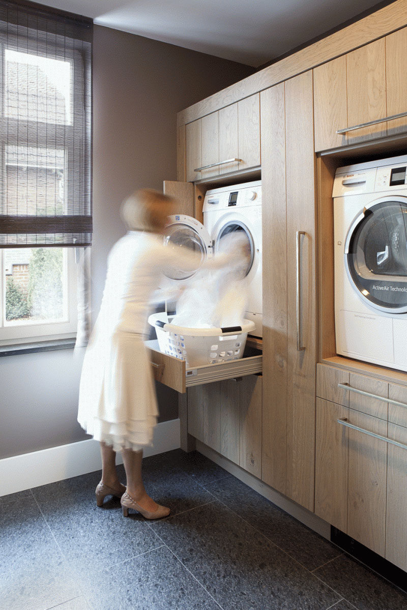 Laundry Room Design Idea - Raise Your Washer And Dryer Up Off The Floor