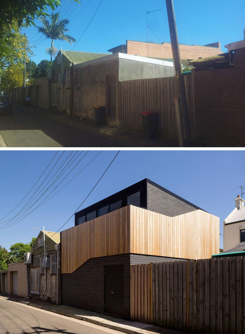 House Renovation Ideas - 17 Inspirational Before & After Projects // This contemporary remodel transformed an old shed into an art studio and home office in the backyard of a house in Sydney, Australia.