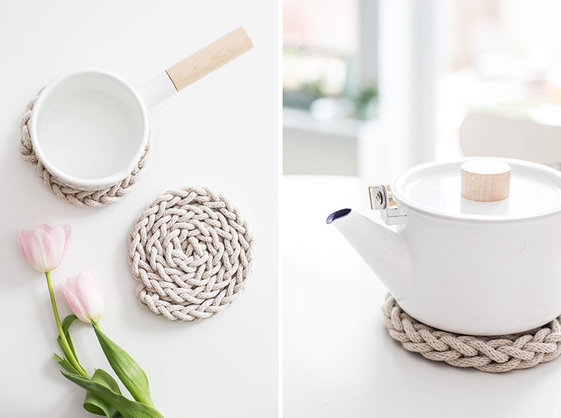 5 Essentials You Need When Hosting An Awesome Modern Tea Party // Make sure you protect your table from the hot kettle with a modern trivet of some kind. 