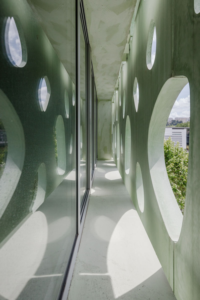 This sculptural building facade in Portugal, was inspired by microscopic nanotubes.