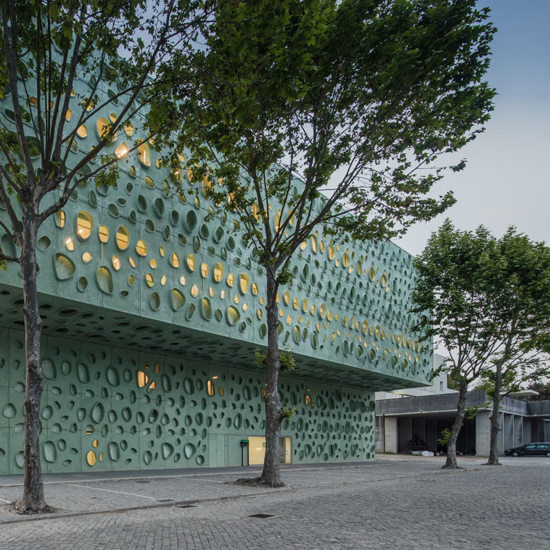 This sculptural building facade in Portugal, was inspired by microscopic nanotubes.